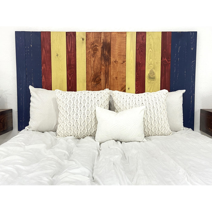 Millwood Pines Gendry Solid Wood Panel Headboard Leans on Walls